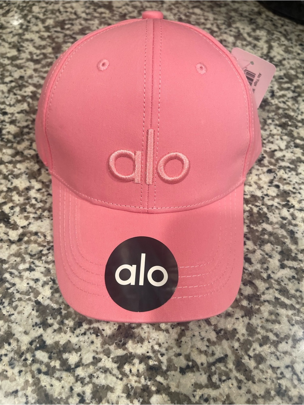 ALO Yoga hot Pink Embroidered Logo Baseball Cap one size